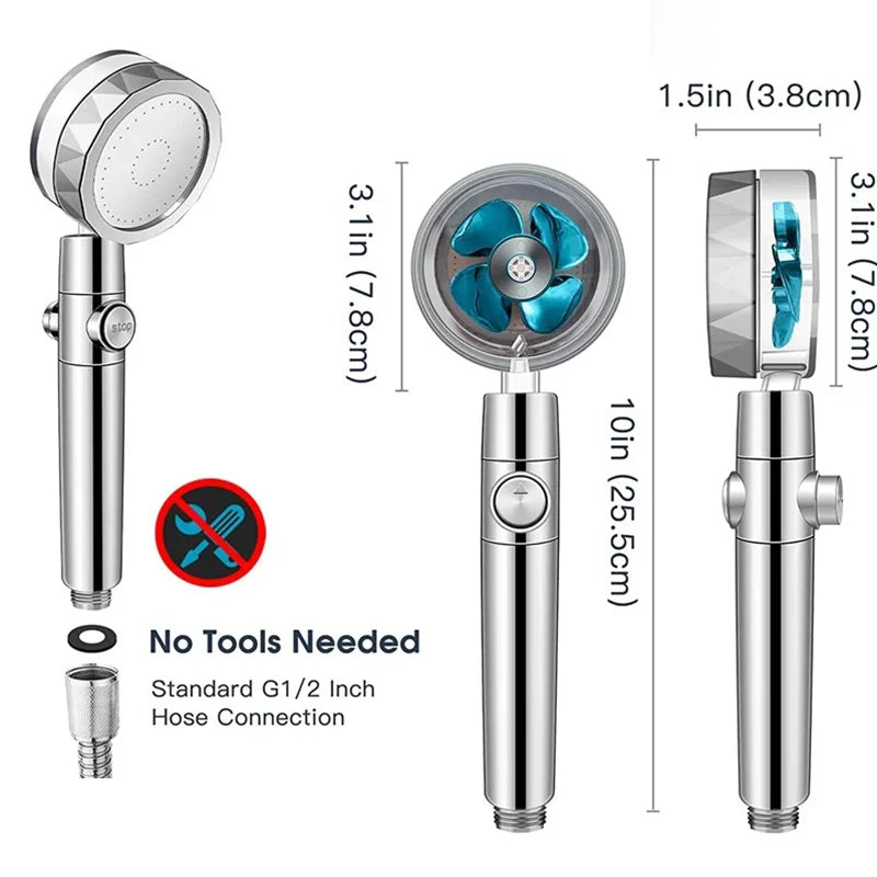 ראש מקלחת HydroSpin מבית WaterFlow